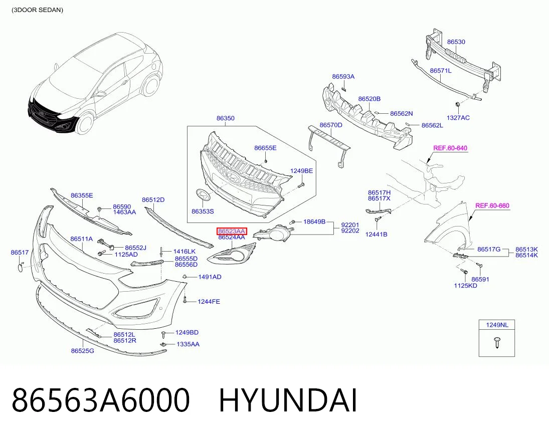86563A6000 Hyundai/Kia