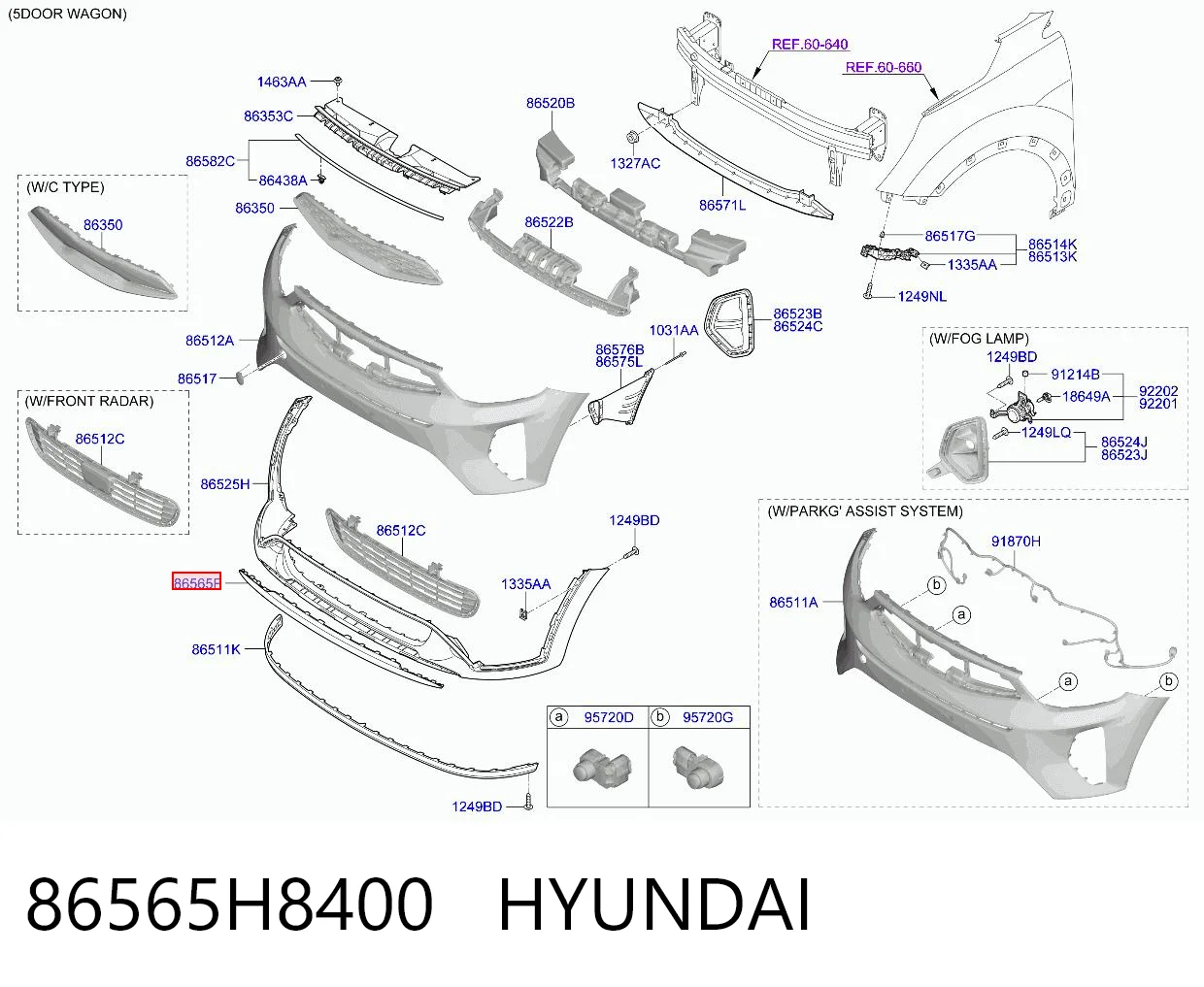 86565H8400 Hyundai/Kia