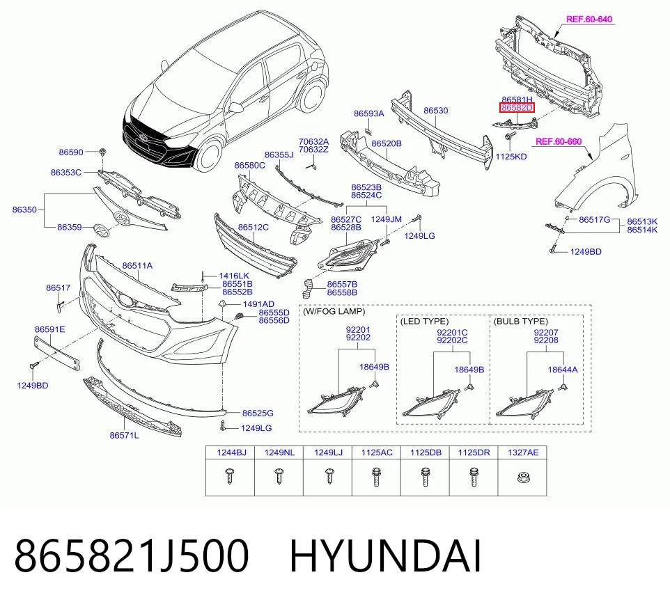 865821J500 Hyundai/Kia