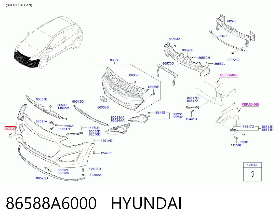 86588A6000 Hyundai/Kia