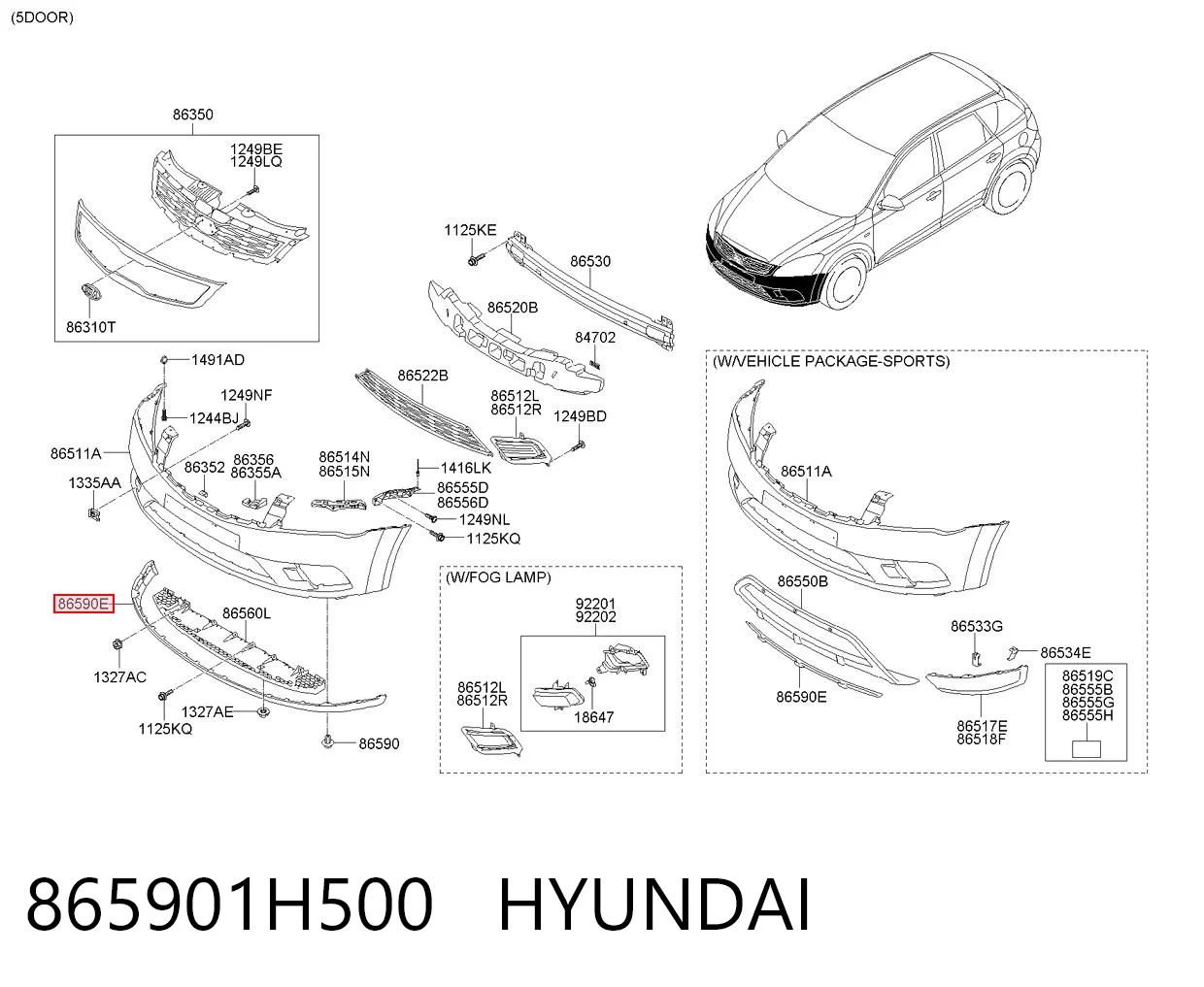 865901H500 Hyundai/Kia