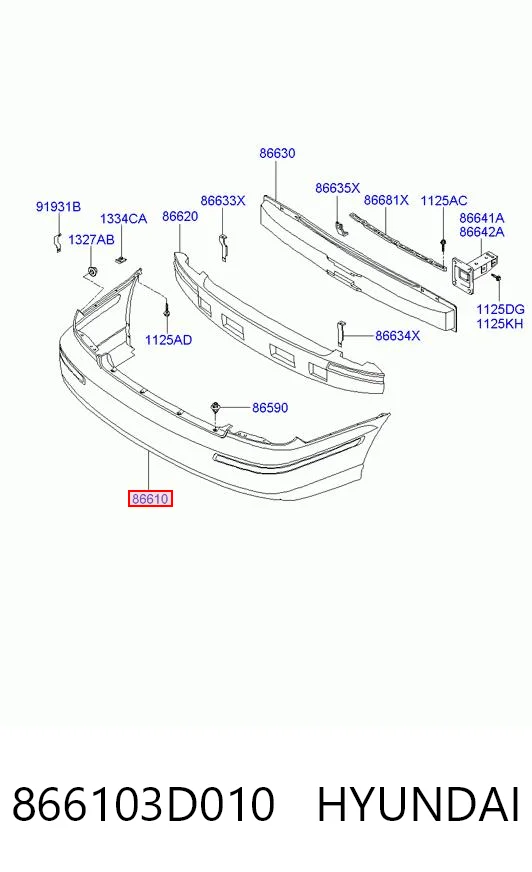 Pára-choque traseiro Hyundai Sonata  EU4 ao melhor preço