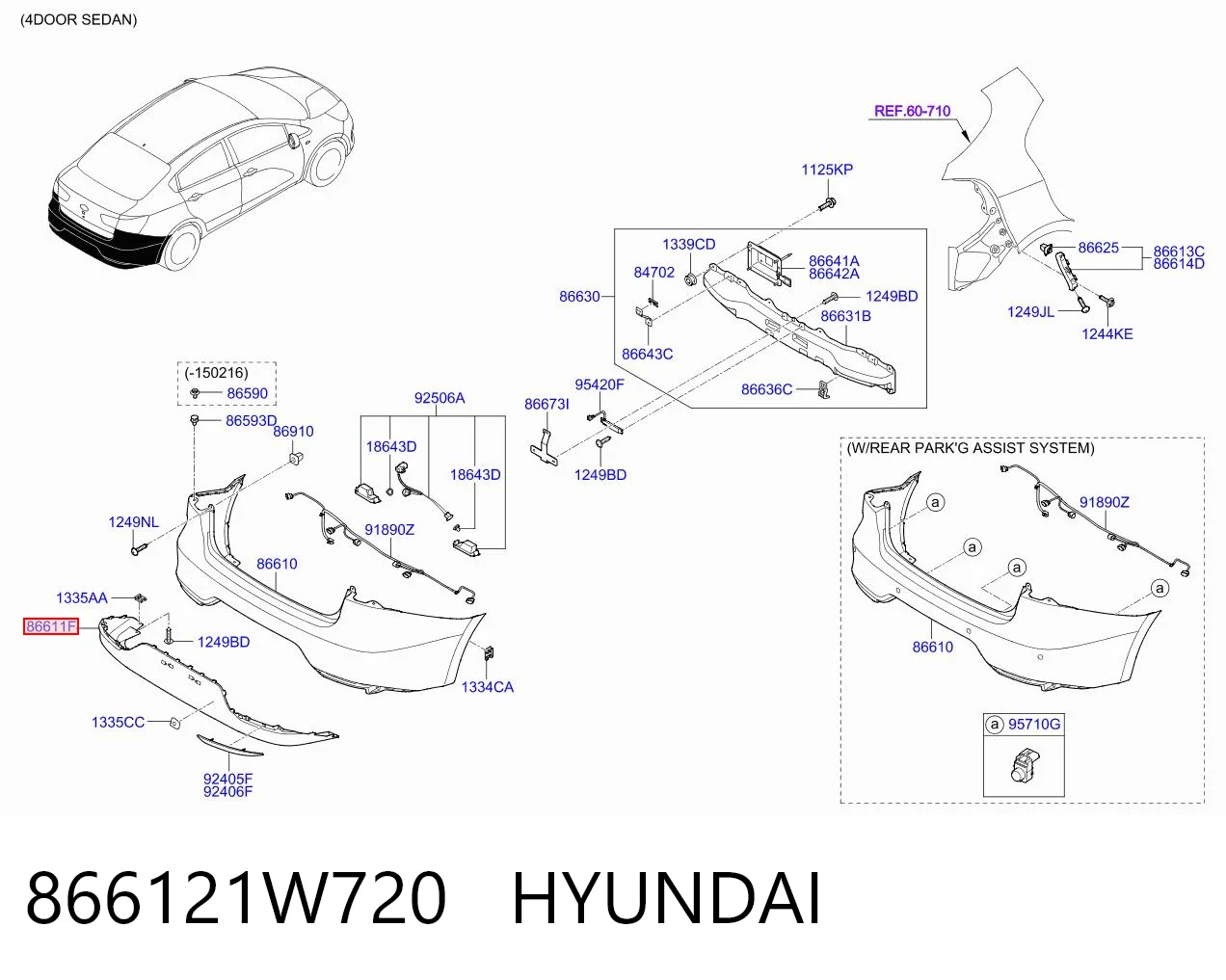 866121W720 Hyundai/Kia
