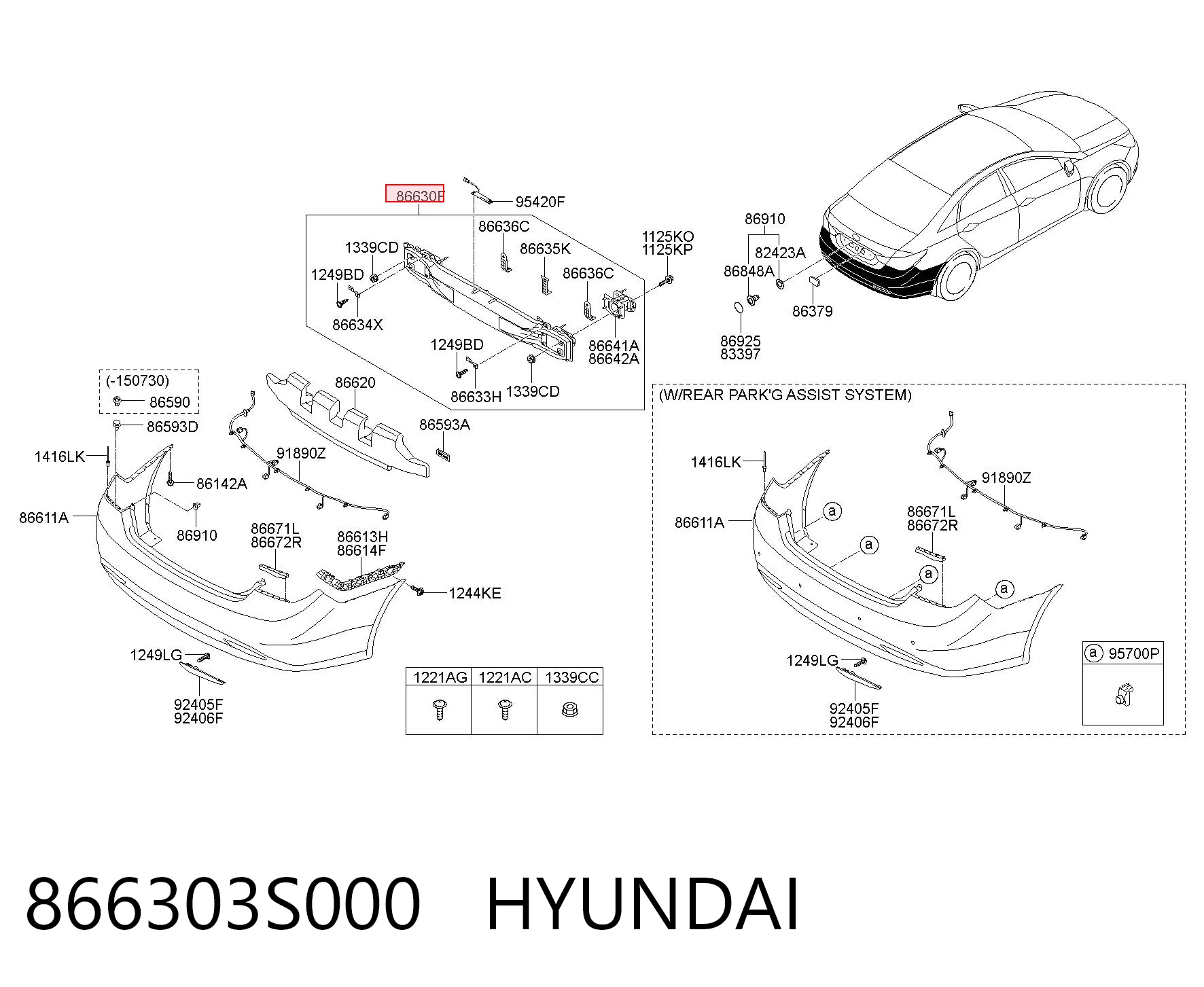 Reforçador do pára-choque traseiro Hyundai Sonata VI YF ao melhor preço