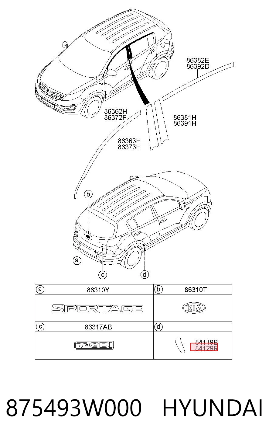 875493W000 Hyundai/Kia