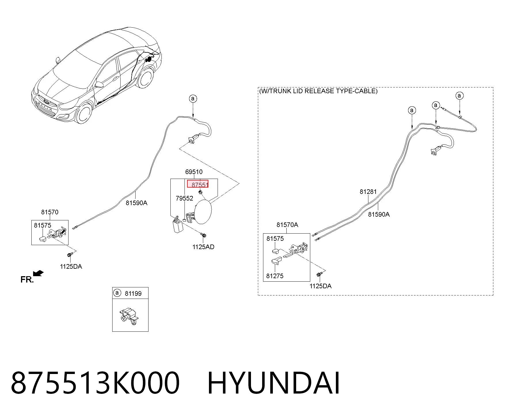 875513K000 Hyundai/Kia 