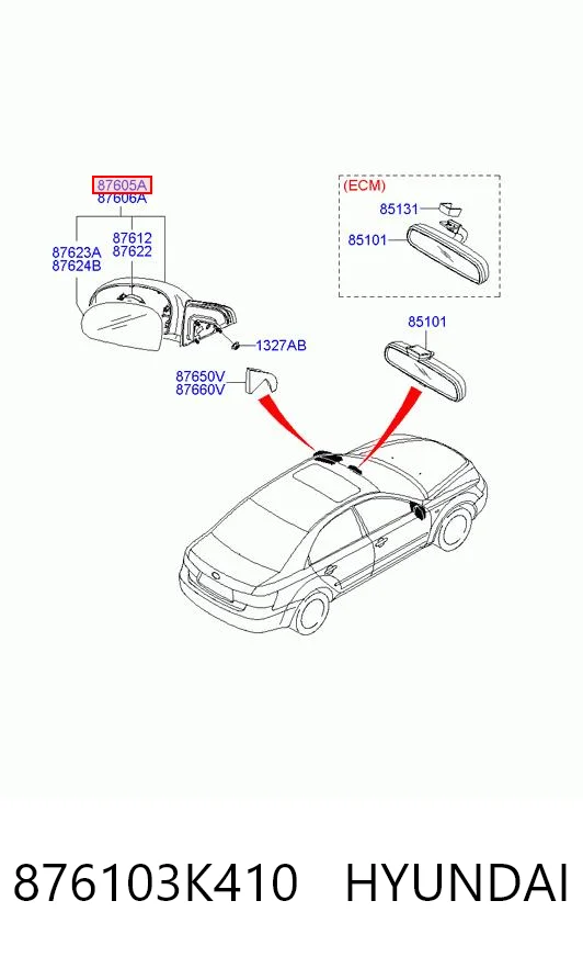 876103K410 Hyundai/Kia