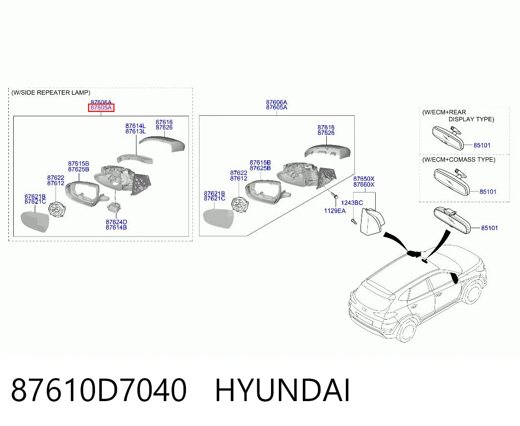 87610D7040 Hyundai/Kia