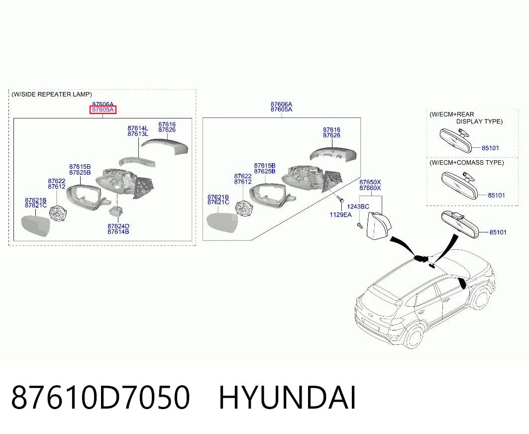 87610D7050 Hyundai/Kia