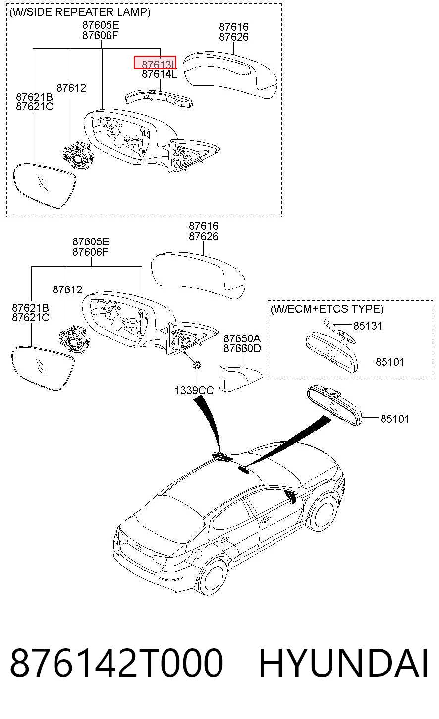 876142T000 Hyundai/Kia