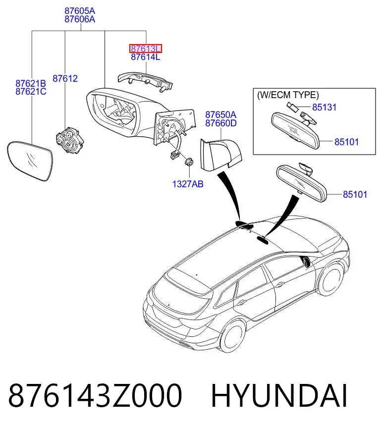 876143Z000 Hyundai/Kia Pisca-pisca esquerdo