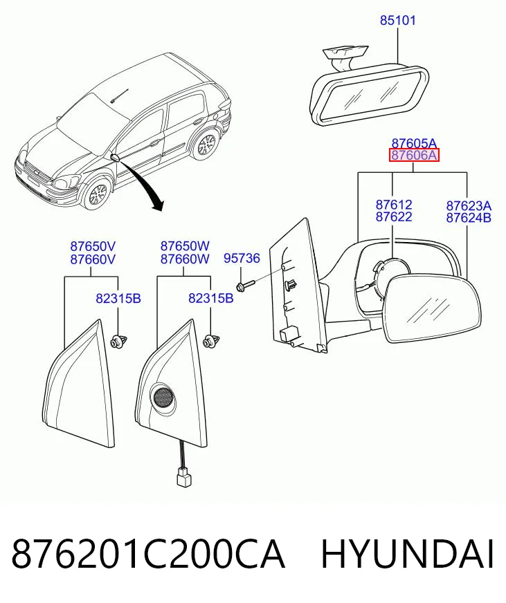 876201C200CA Hyundai/Kia
