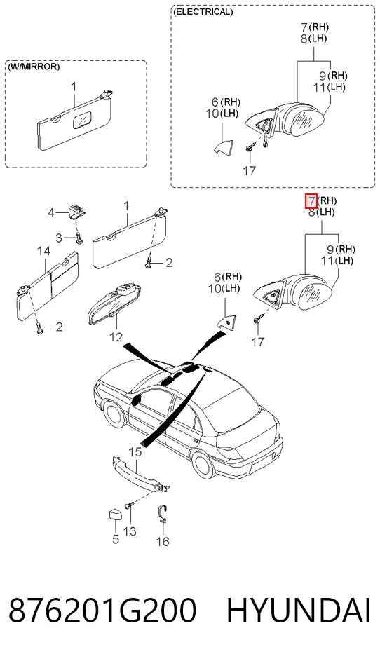 876201G200 Hyundai/Kia