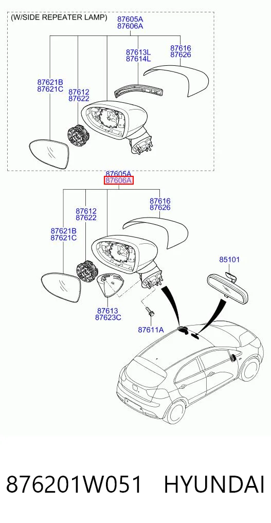 876201W051 Hyundai/Kia