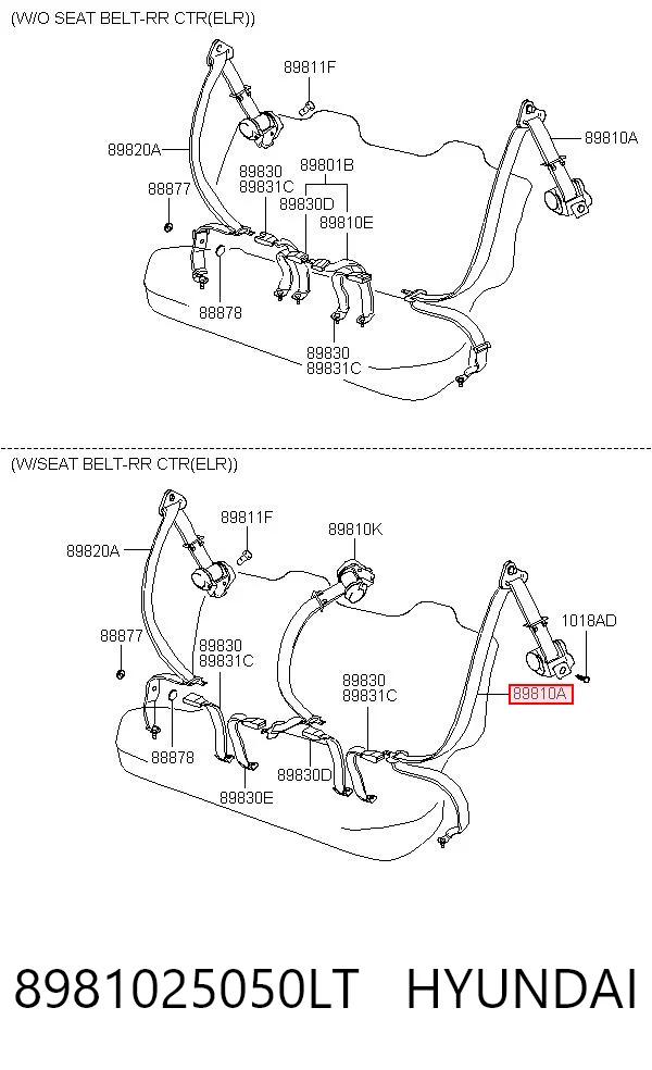8981025050LT Hyundai/Kia