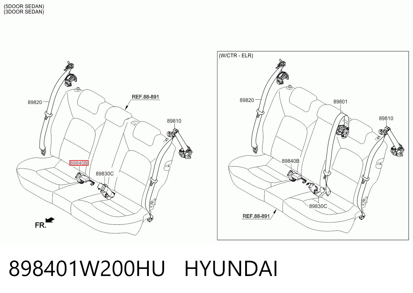 898401W200HU Hyundai/Kia