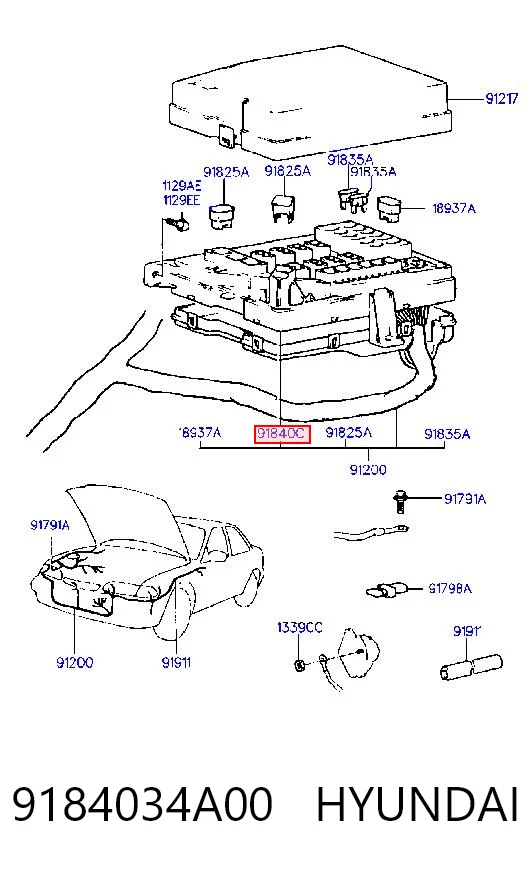 Unidade de dispositivos de segurança Hyundai Sonata III Y-3 ao melhor preço