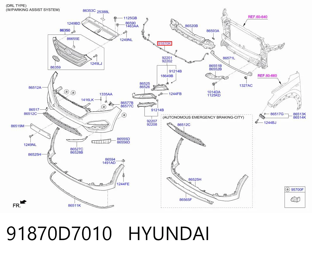 91870D7010 Hyundai/Kia