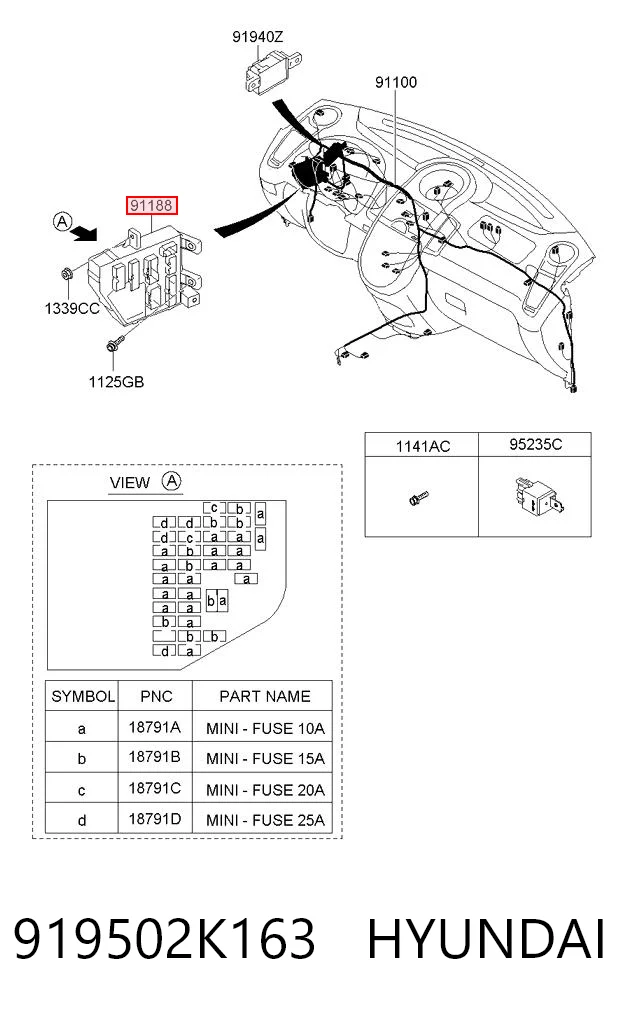 Unidade de dispositivos de segurança para KIA Soul AM