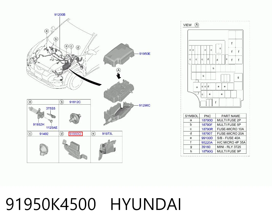91950K4500 Hyundai/Kia