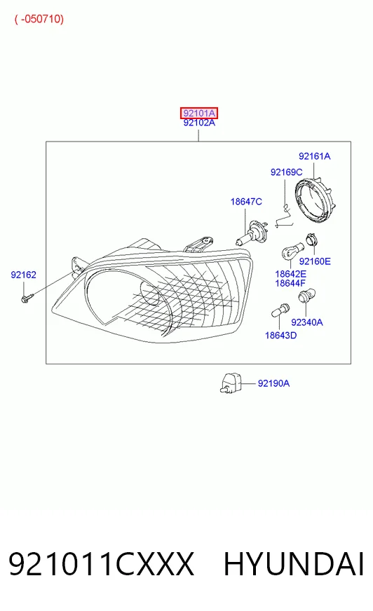 Compre Luz esquerda Hyundai Getz 