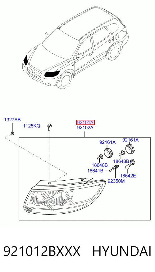 Luz esquerda Hyundai Santa Fe preço, a partir de 69,61 USD