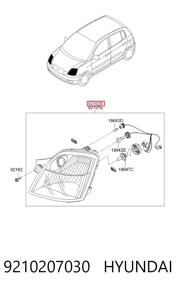 Luz direita KIA Picanto  BA ao melhor preço