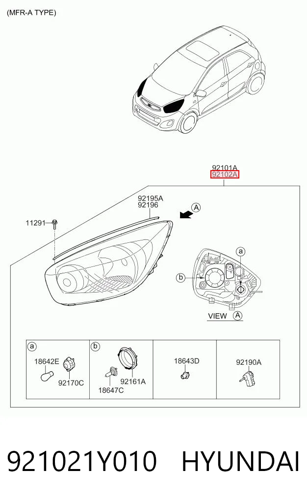 Luz direita KIA Picanto preço, a partir de 133,24 USD