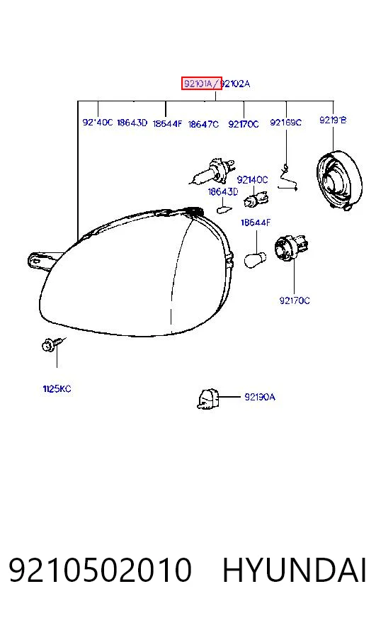  Luz esquerda Hyundai Atos hatchback (MX) (1998 - 2004) 