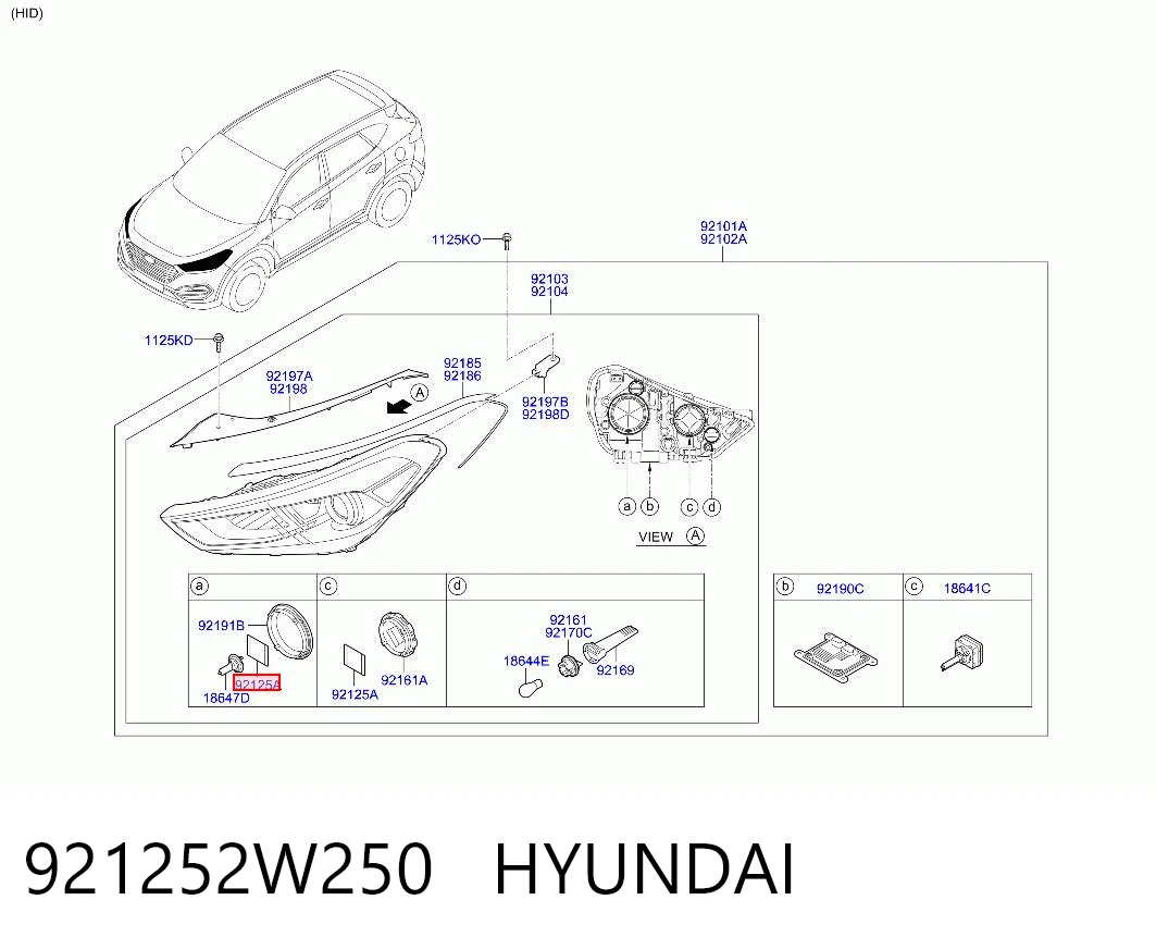 921252W250 Hyundai/Kia 
