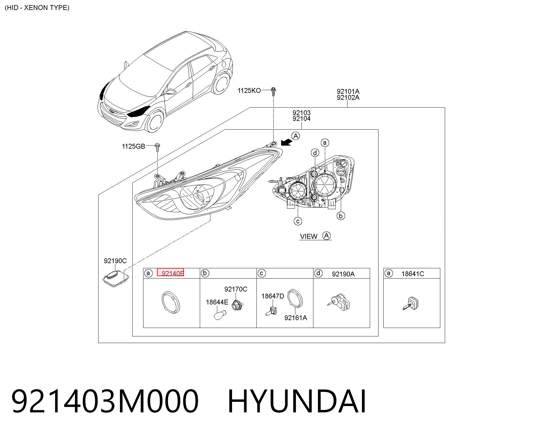 921403M000 Hyundai/Kia Tampa das luzes traseiras