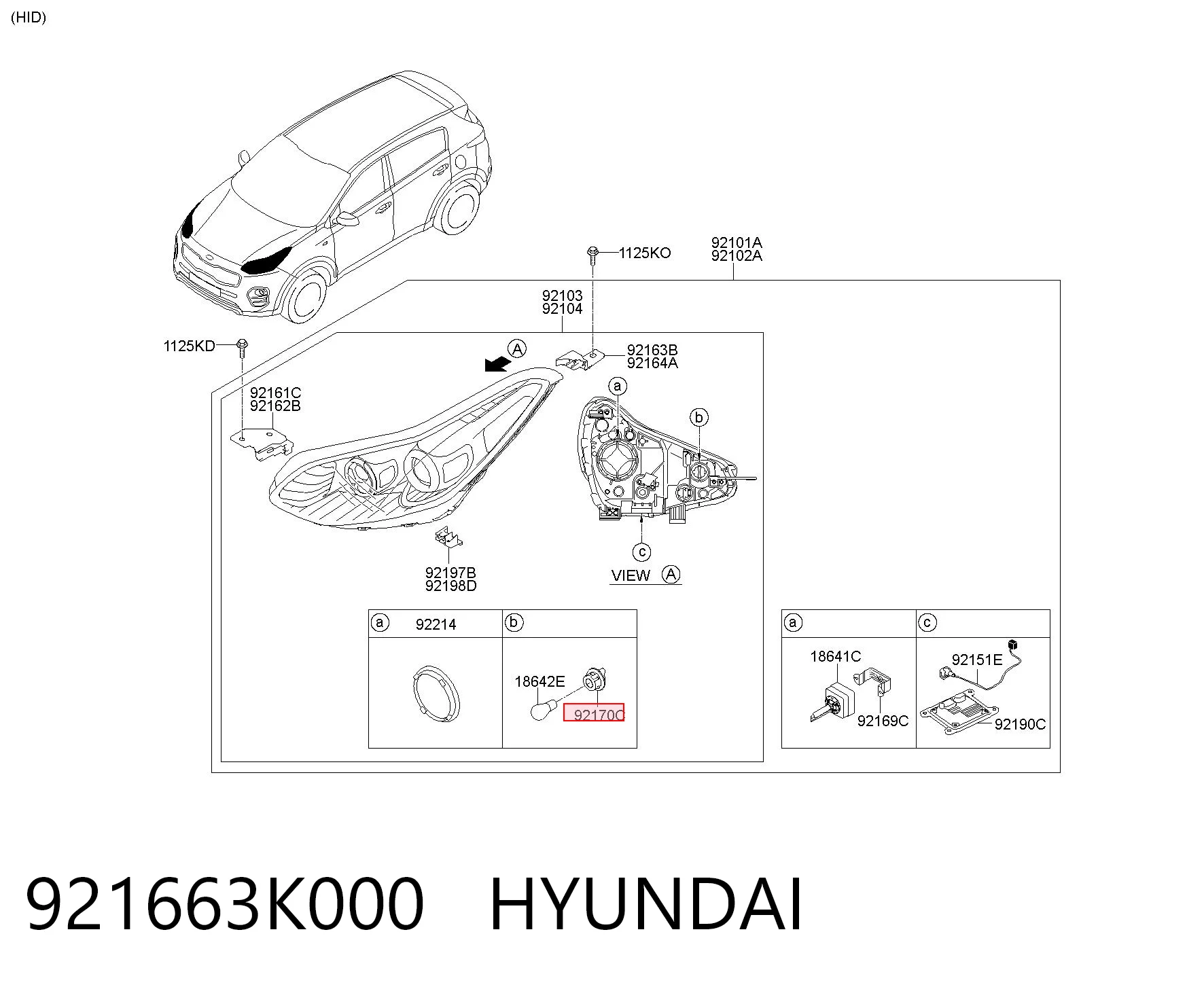 921663K000 Hyundai/Kia Base (casquilho) de lâmpada de pisca-pisca