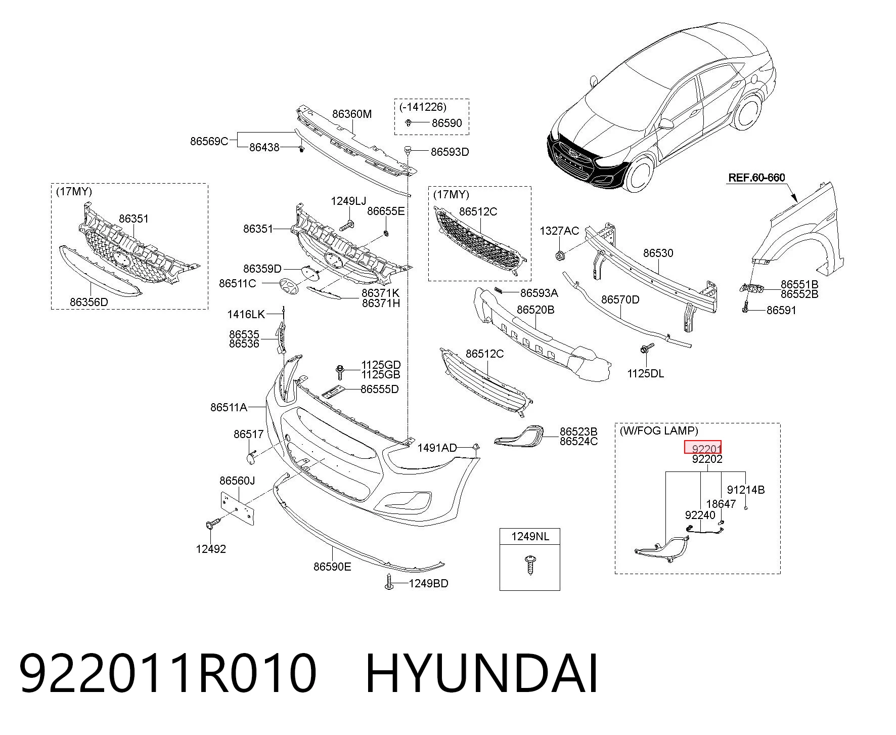 922011R010 Hyundai/Kia