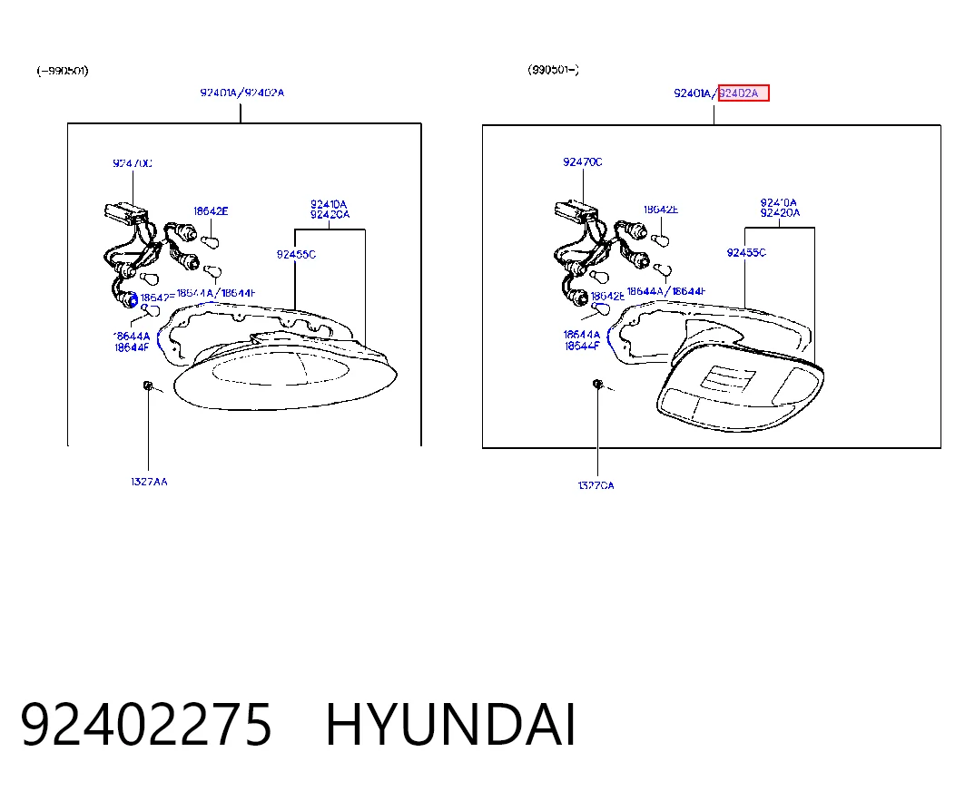 Lanterna traseira direita para Hyundai Coupe I RD