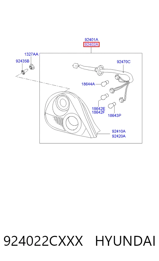 Lanterna traseira direita para Hyundai Coupe II GK