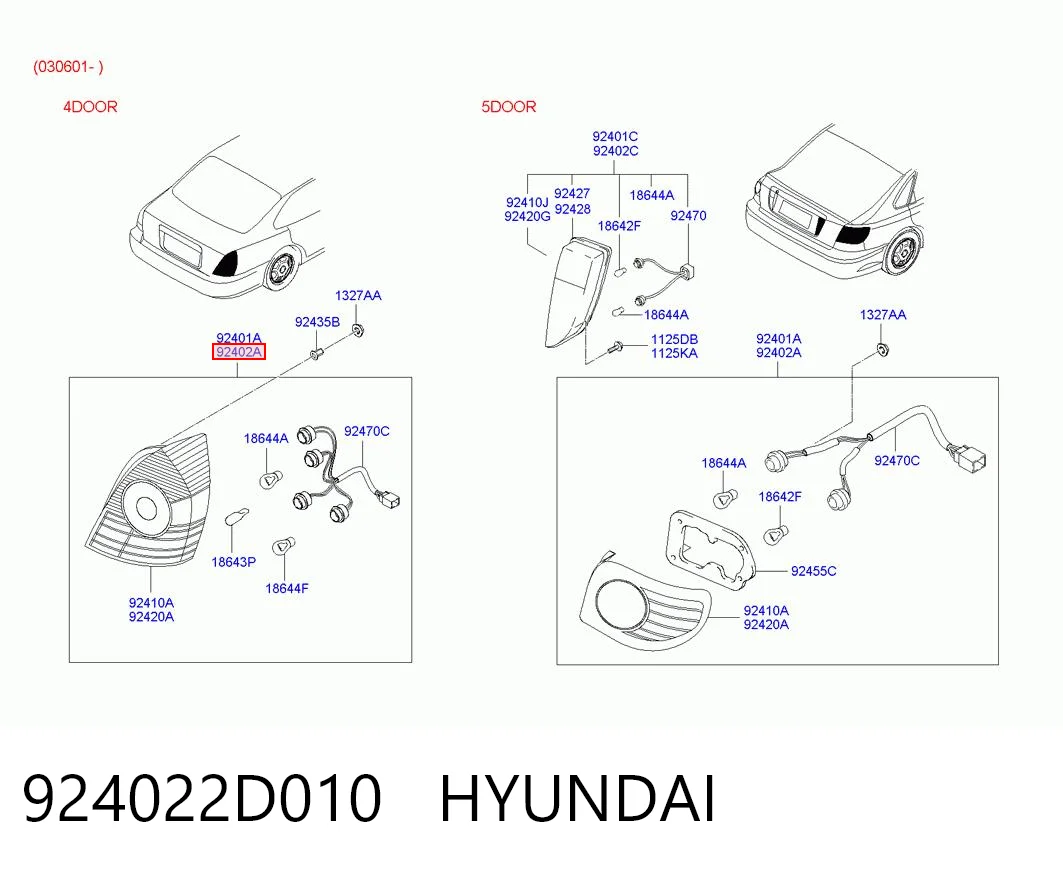 Lanterna traseira direita Hyundai Elantra III XD ao melhor preço