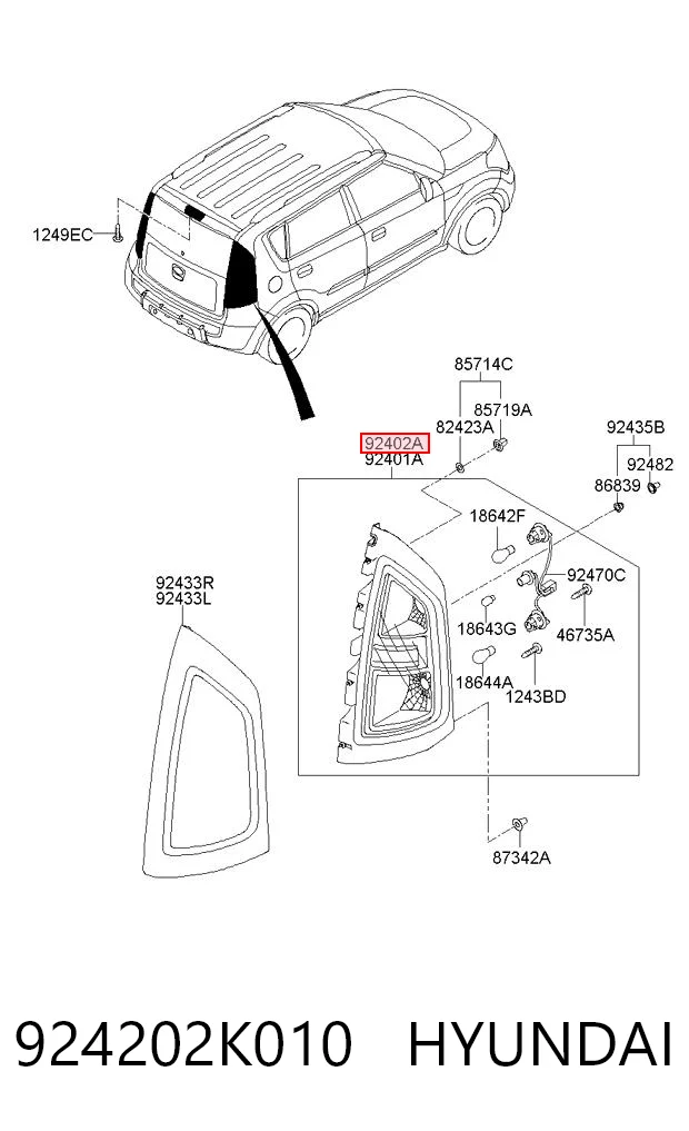 Lanterna traseira direita para KIA Soul I AM