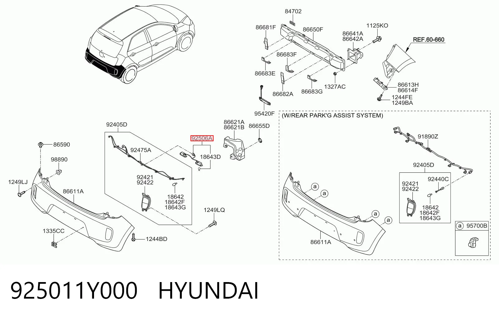 Lanterna da luz de fundo de matrícula traseira KIA Picanto II TA ao melhor preço
