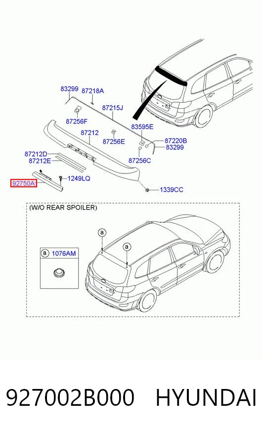 927002B000 Hyundai/Kia Sinal de parada traseiro adicional