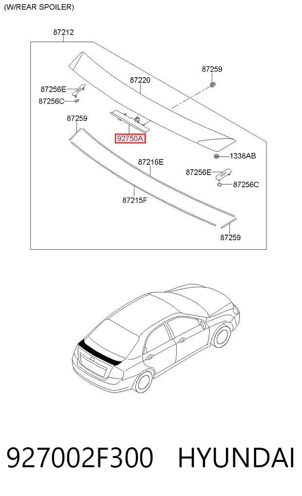 Sinal de parada traseiro adicional KIA Cerato  TD ao melhor preço