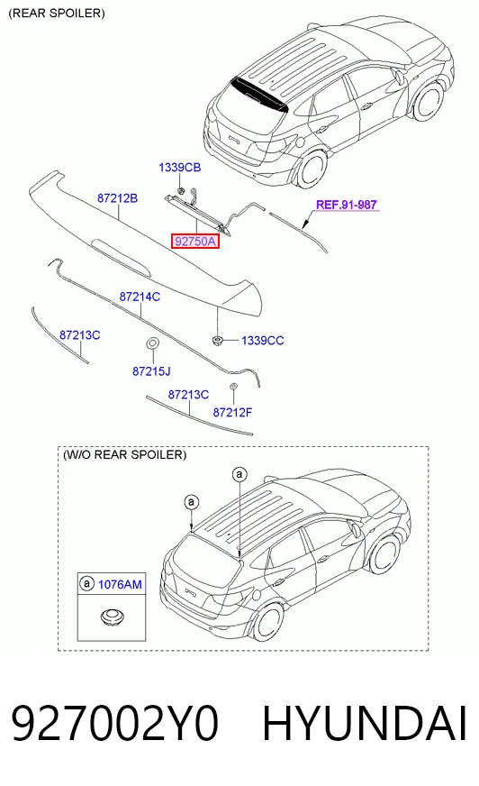 Sinal de parada traseiro adicional para Hyundai Tucson II TM