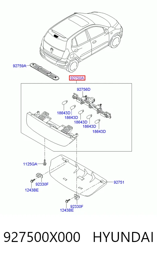Sinal de parada traseiro adicional para Hyundai I10  PA