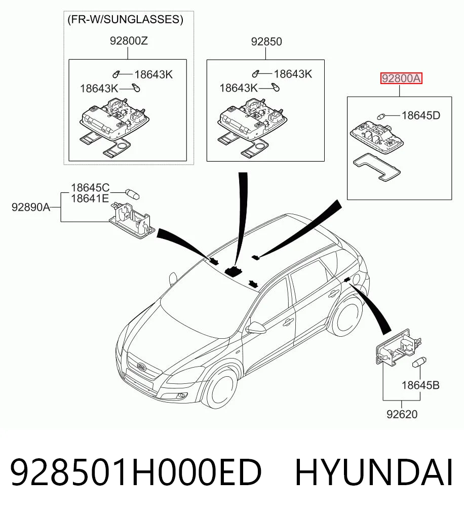928501H000ED Hyundai/Kia