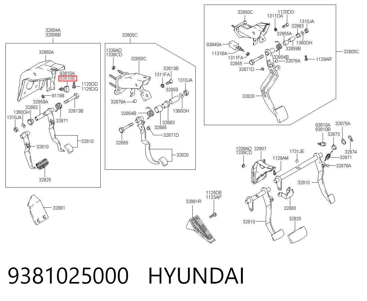 9381025000 Hyundai/Kia Sensor de ativação do sinal de parada