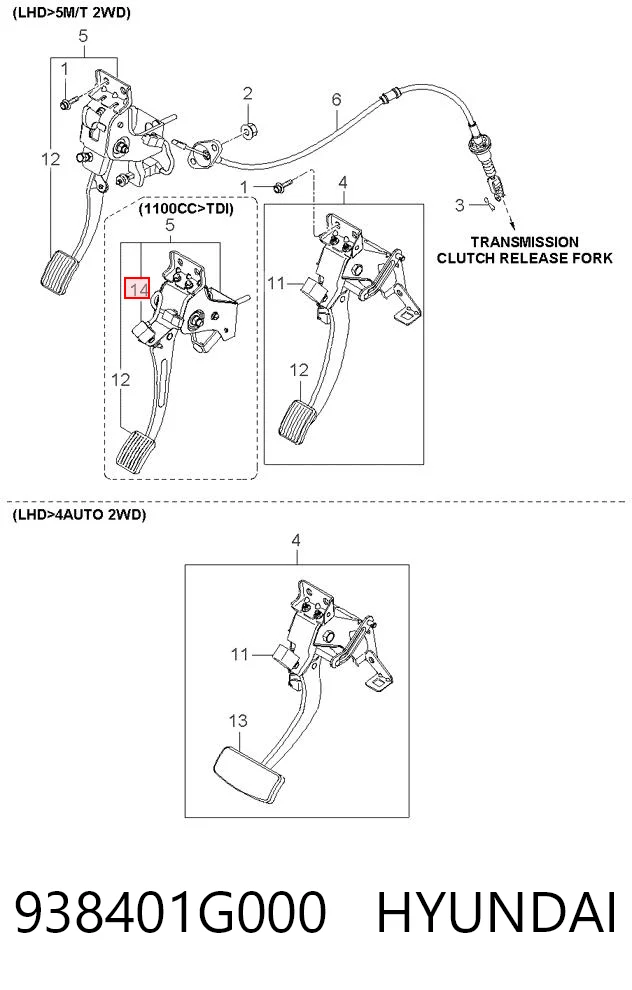 938401G000 Hyundai/Kia Sensor de ativação de embraiagem