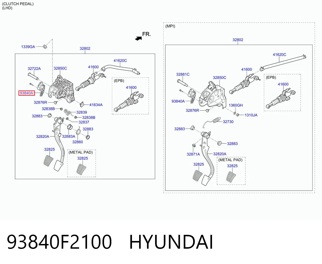 93840F2100 Hyundai/Kia Interruptor de fim de carreira de fecho de ignição