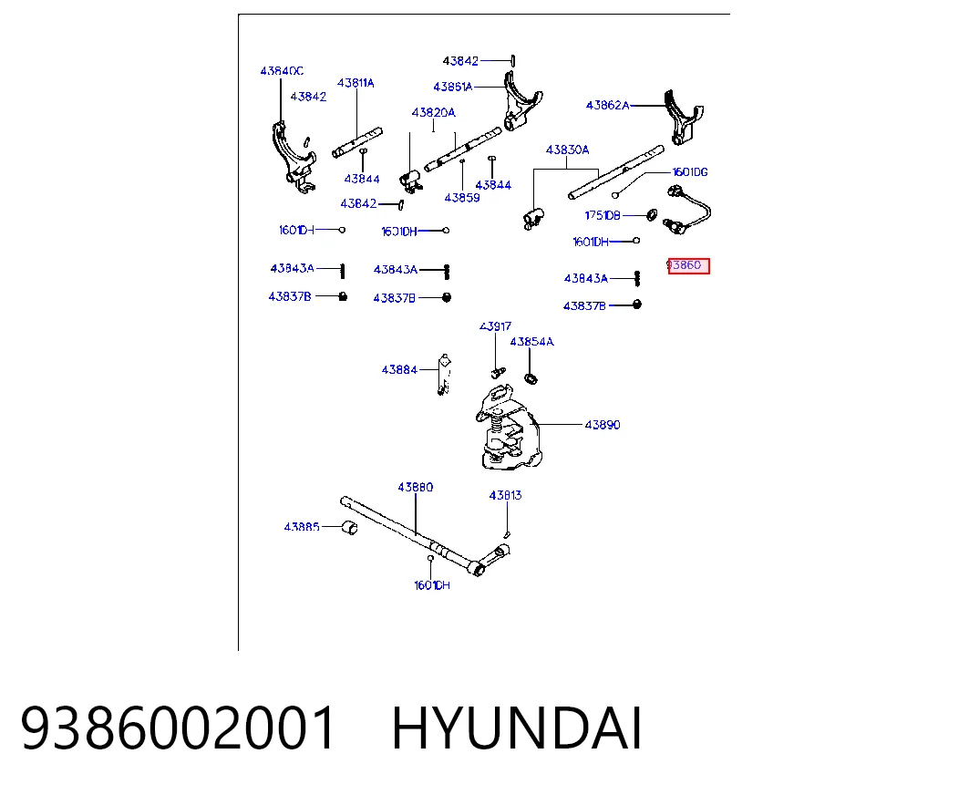 Sensor de ativação das luzes de marcha à ré para Hyundai Atos  MX