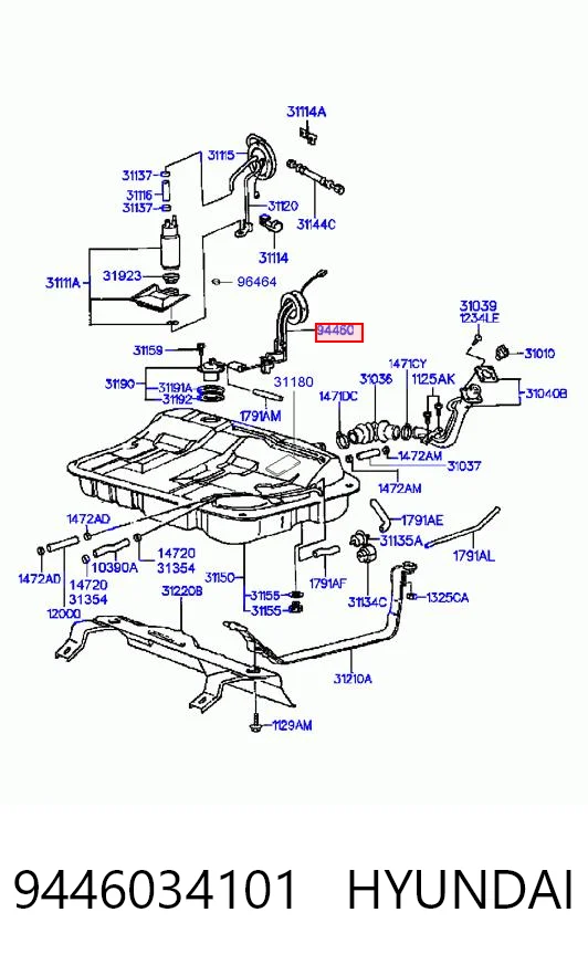 Sensor do nível de combustível no tanque para Hyundai Sonata III 