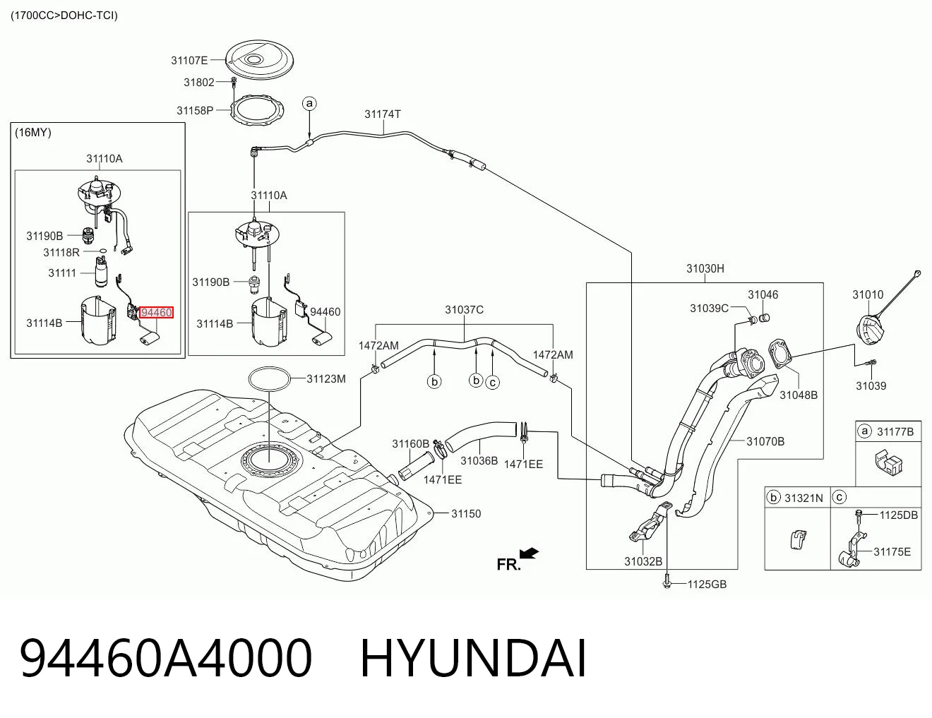 Sensor do nível de combustível no tanque KIA Carens   ao melhor preço