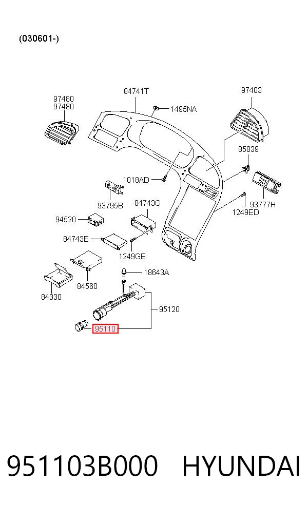 Acendedor de cigarros Hyundai Sonata  EU4 ao melhor preço